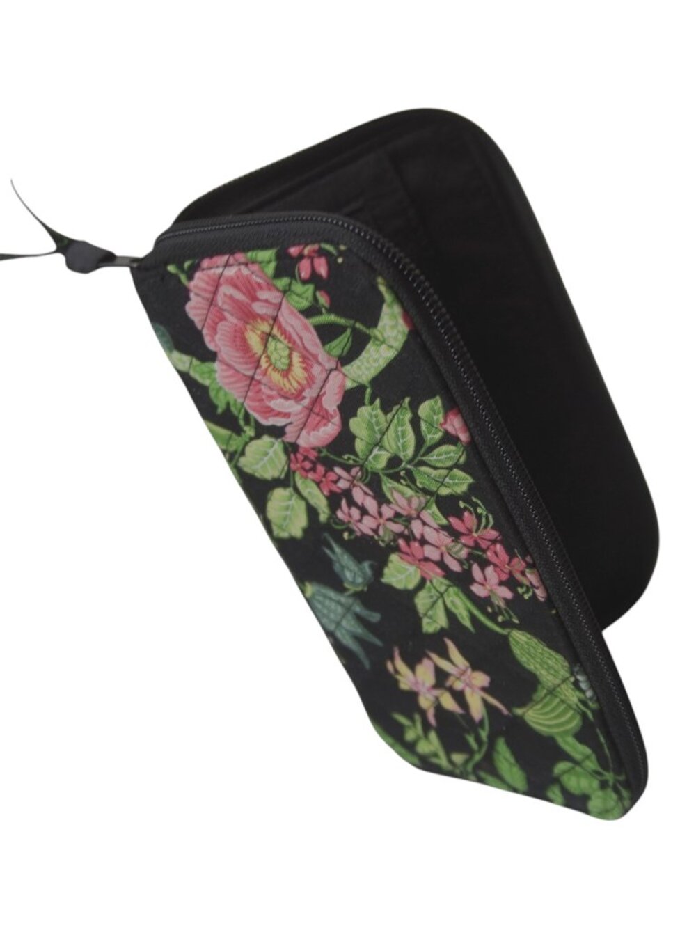 Vera Bradley Botanica Black Floral Large Zip Around Wallet